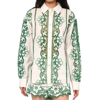 Love the Label Trinity Top, White Green