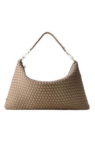 Naghedi Porto Medium Half-Moon Bag, Cashmere