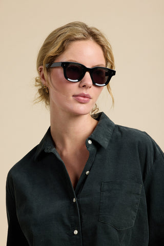 Trovata Nessa Shirt, Deep Teal Cord