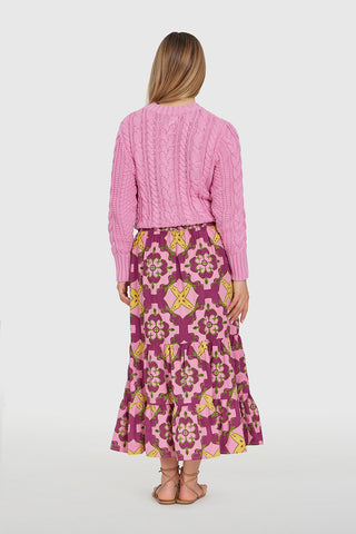 Livro Cable Crewneck Sweater, Blush