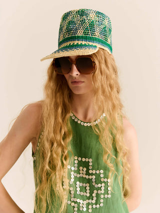 Carolina K Eva Dress, Green Leaf
