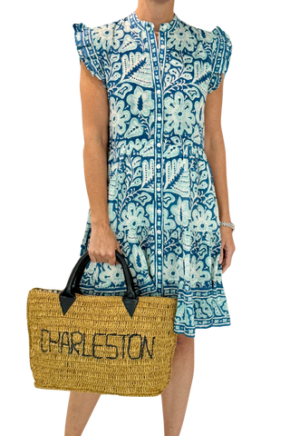 Bell Allison Mini Dress, Turquoise Floral