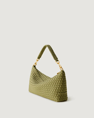 Naghedi Porto Small Half-Moon Bag, Bottle Green
