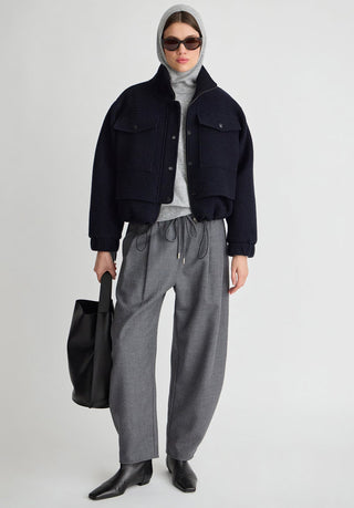 Apiece Apart Selva Cropped Bomber, Midnight