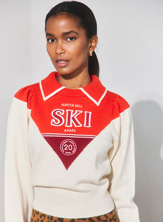 Hunter Bell Ryder Sweater, Cream Crimson