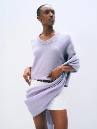White & Warren Cashmere Travel Wrap, Lavender Fog