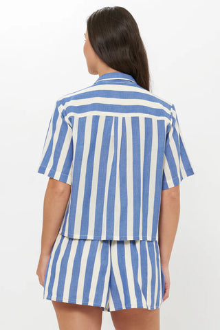 Oliphant Parker Top, Solana Blue