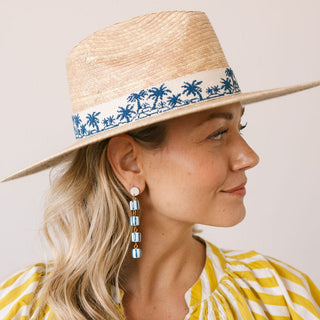 Sunshine Tienda Sofia Drop Earrings, Blue