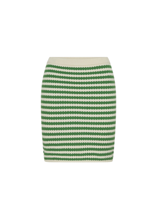 Kivari Corinne Knit Mini Skirt, Stripe