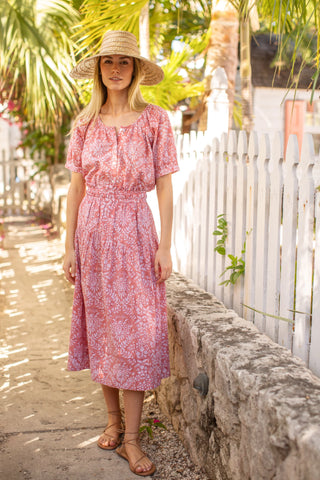 Marea Louisa Skirt, Faded Rose Lace Floral