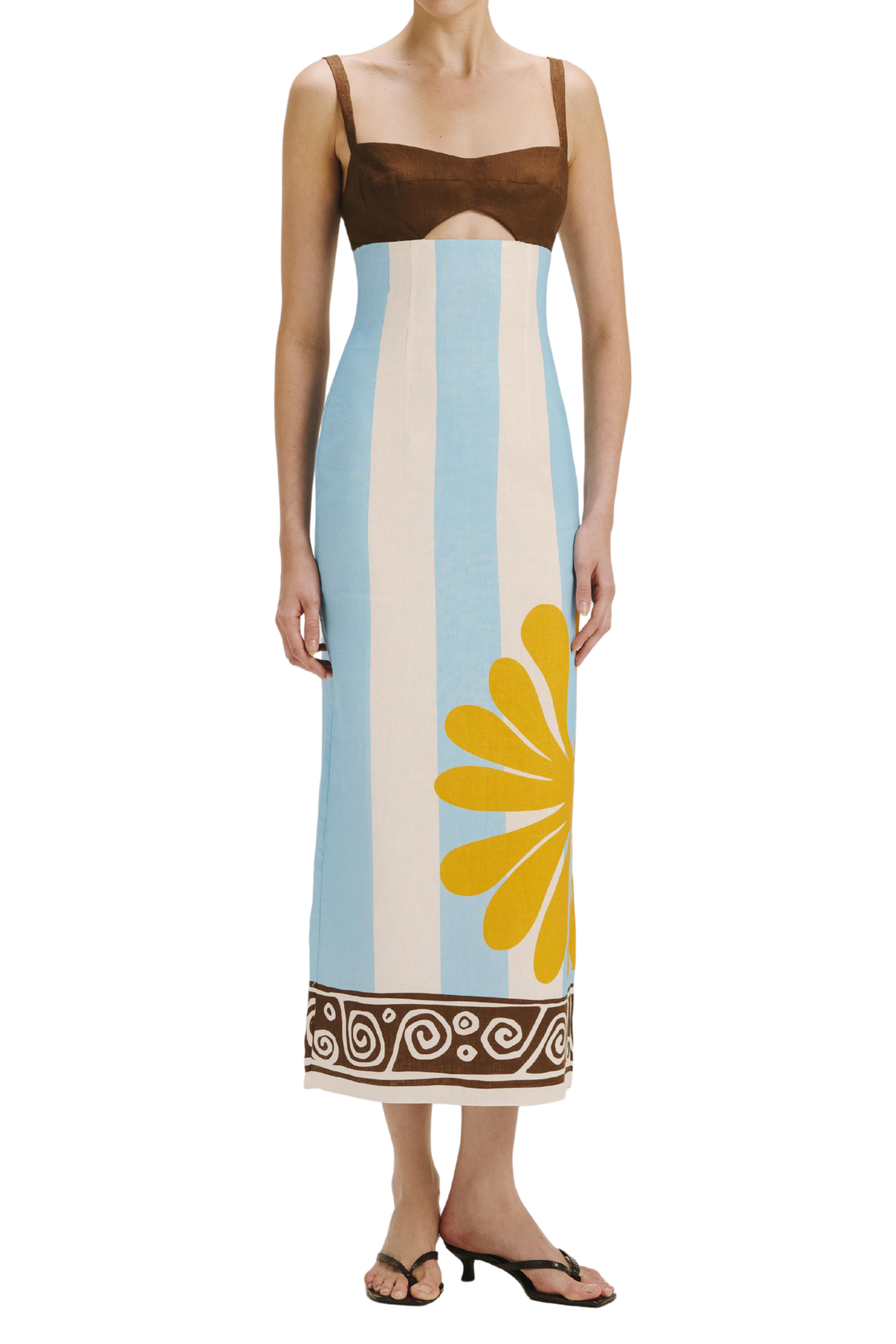 Cala de la Cruz Nara Linen Dress | Stripe | Size S