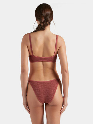 Hunza G Iris Bikini, Metallic Rosewood