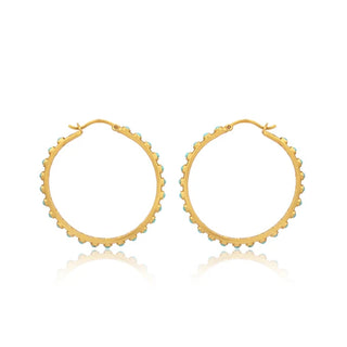 TS Christina Greene Hoop Earrings, Turquoise