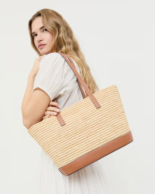 Loeffler Randall Adler Mini Straw Basket Bag, Natural Cognac