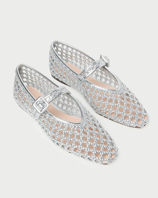 Loeffler Randall Junia Maryjane Flat, Silver