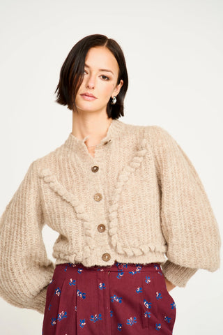 Mirth Moritz Knit Cardigan, Sand