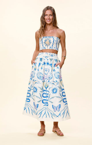 Cleobella Sylvan Top Midi Skirt Set, Lunada Print