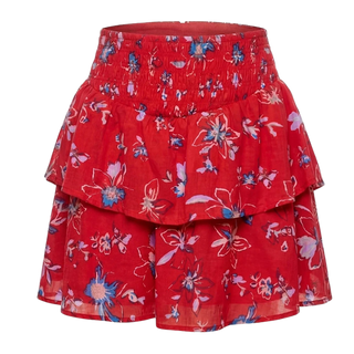 Cleobella Arden Mini Skirt, Fiore Rosso Print