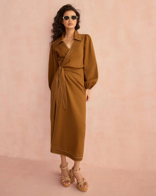 Omika Avery Midi, Solid Cinnamon
