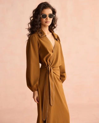 Omika Avery Midi, Solid Cinnamon