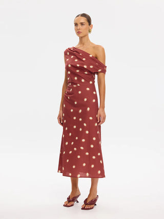 Kivari Saro Midi Dress, Brick