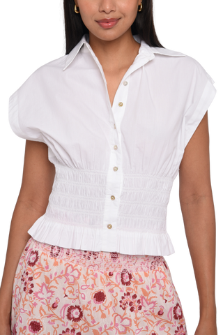 Love the Label Rolo Sleeveless Top, Bright White