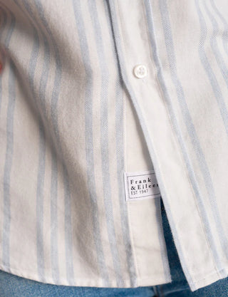Frank & Eileen Relaxed Button-Up Shirt, Multi Blue Stripe