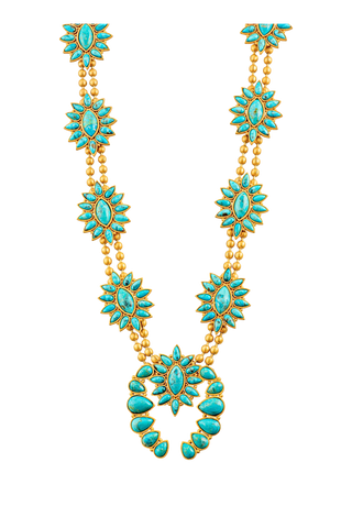 TS Christina Greene Desert Squash Blossom Necklace, Turquoise