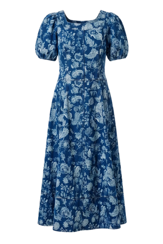 Cleobella Charlie Midi Dress, Bois Laser Print Dark Wash