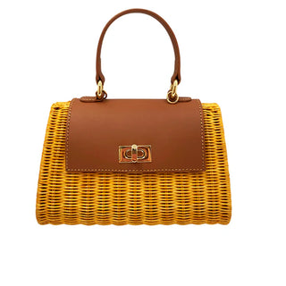 Serpui Yasmin Wicker with Leather Bag, Light Honey