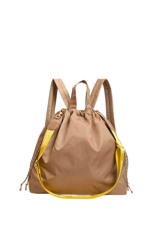 Clare V. Sac Tout Back Pack, Latte Recycled Nylon Twill