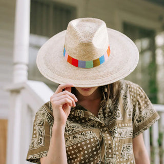 Sunshine Tienda Palm Hat, Confetti Stripe