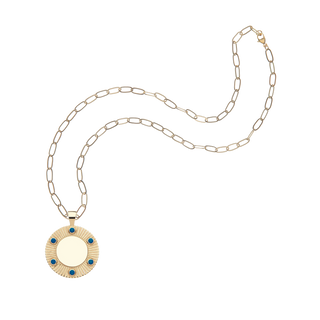 Jane Win FOREVER Around The Sun Drawn Link Necklace, Lapis