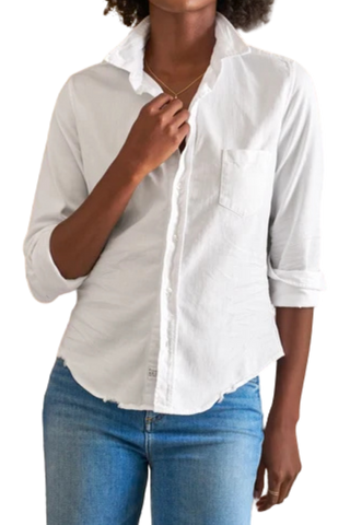 Frank & Eileen Barry Tailored Button Up, Tattered White