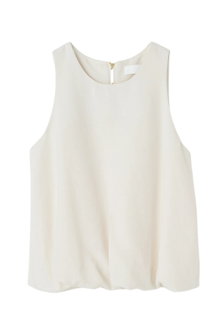 Moussy Vintage MV Sculpted Satin Top, Ivory