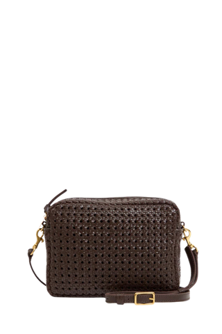 Clare V. Midi Sac Rattan Bag, Chocolate