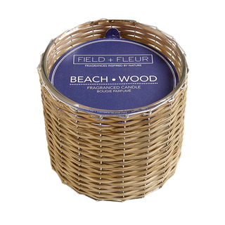 Field + Fleur Beach Wood Handwoven Candle