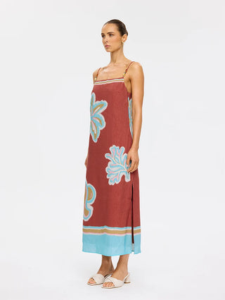 Kivari Enzo Midi Dress, Maroon