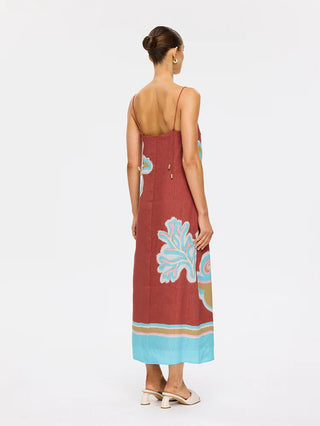 Kivari Enzo Midi Dress, Maroon