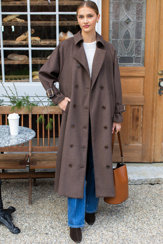 Emerson Fry All Season Layering Coat, Bitter Chocolate Wool