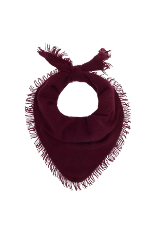 Jumper 1234 Distressed Triangle Scarf, Burgundy