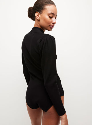 Marie Oliver Barrett Knit Bodysuit, Black
