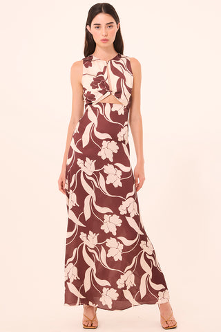 Misa Louanne Dress, Chocolate Flora Mix
