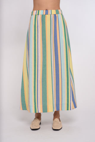 Love the Label Porto Maxi Skirt, Bianca Yarn Dye Stripe