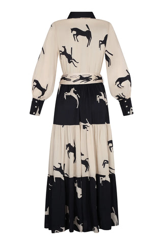 Carolina K Salma Dress, Cream Jumping Horses