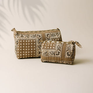 Sunshine Tienda Small Pouch, Olive Bandana