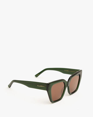 Clare V. Heather Sunglasses, Loden