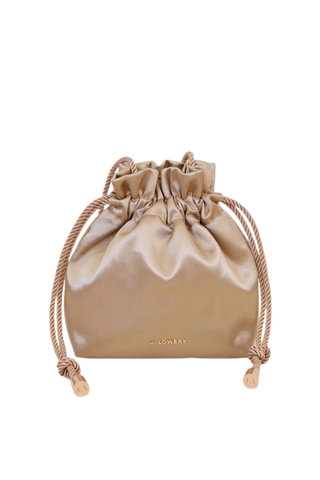 J. Lowery Satin Pouch, Nude
