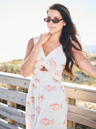 Beau & Ro Blake Dress, Fish Orange
