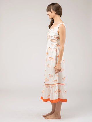 Beau & Ro Blake Dress, Fish Orange